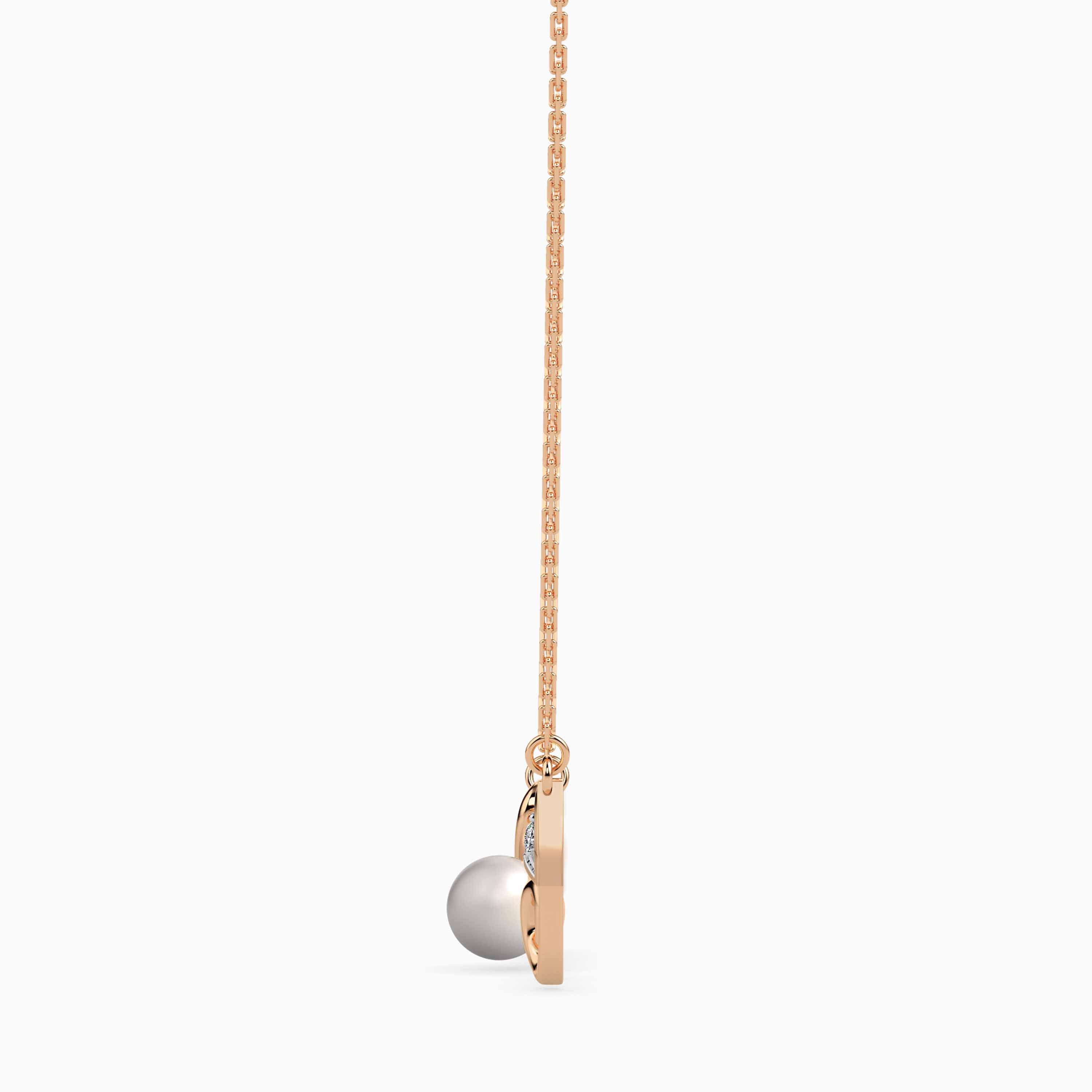 0.04Ct Love Arrow Lab-Grown Diamond Gold Pendant Necklace