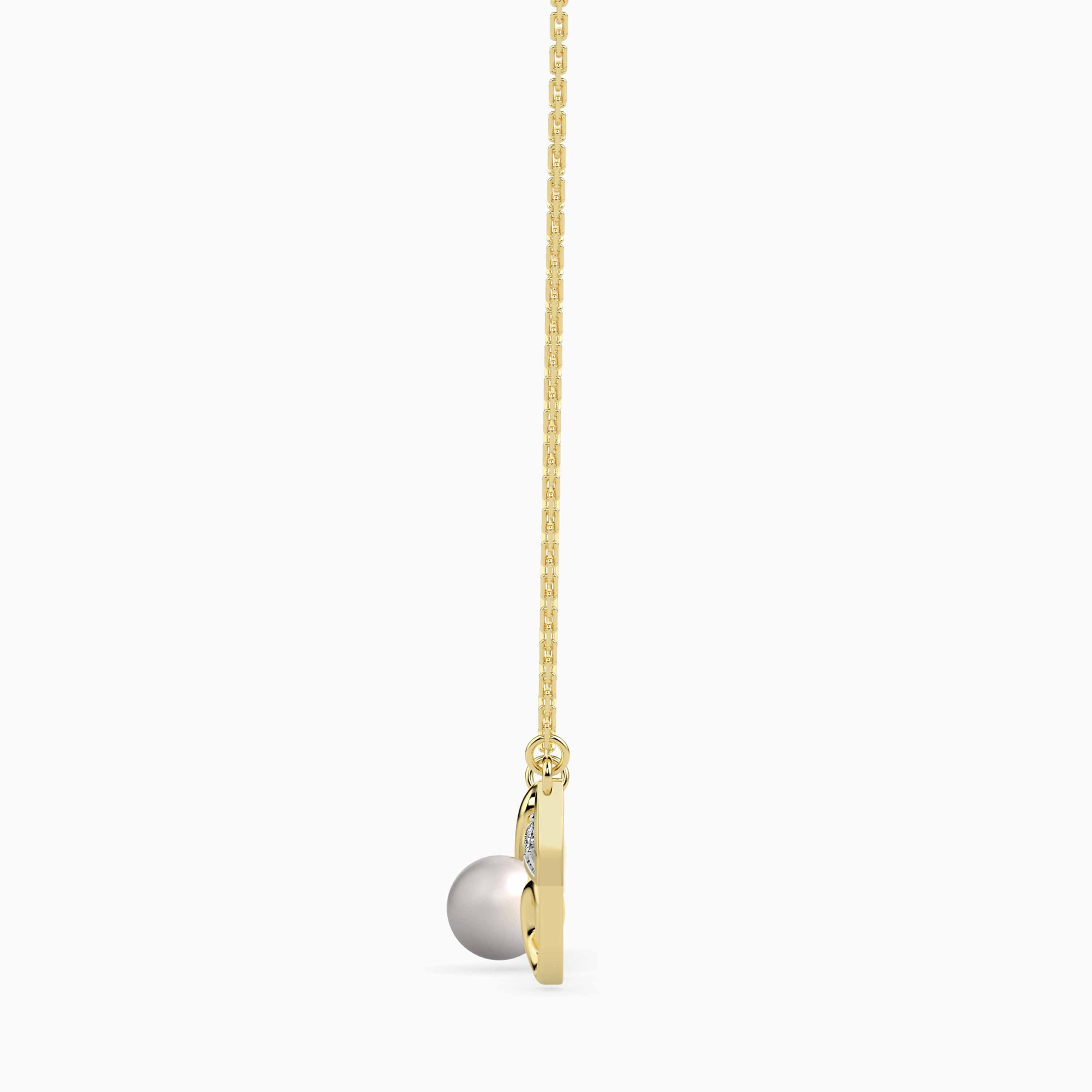 0.04Ct Love Arrow Lab-Grown Diamond Gold Pendant Necklace