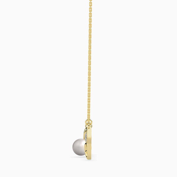 0.04Ct Love Arrow Lab-Grown Diamond Gold Pendant Necklace