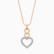 0.14Ct Layered Heart Lab-Grown Diamond Gold Pendant Necklace