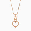 0.14Ct Layered Heart Lab-Grown Diamond Gold Pendant Necklace