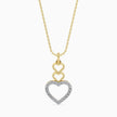0.14Ct Layered Heart Lab-Grown Diamond Gold Pendant Necklace
