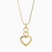 0.14Ct Layered Heart Lab-Grown Diamond Gold Pendant Necklace