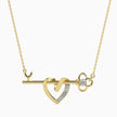 0.08Ct Round Bezel Lab-Grown Diamond Gold Pendant Necklace