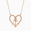 0.10Ct Round Bezel Twisted Lab-Grown Diamond Gold Pendant Necklace