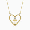 0.10Ct Round Bezel Twisted Lab-Grown Diamond Gold Pendant Necklace