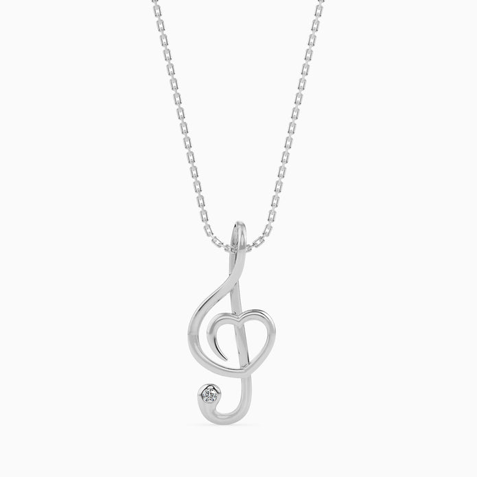 0.01Ct Round Bezel Lab-Grown Diamond Gold Pendant Necklace