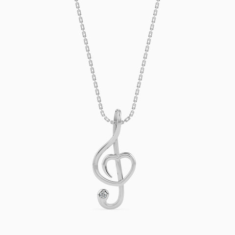 0.01Ct Round Bezel Lab-Grown Diamond Gold Pendant Necklace