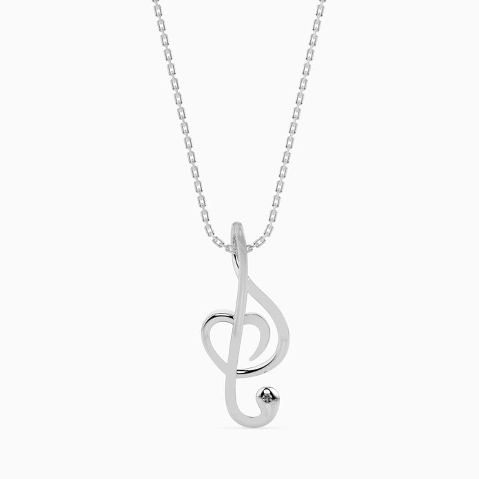 0.01Ct Round Bezel Lab-Grown Diamond Gold Pendant Necklace