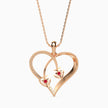 0.15Ct Heart Shape Pave Lab-Grown Diamond Gold Pendant Necklace