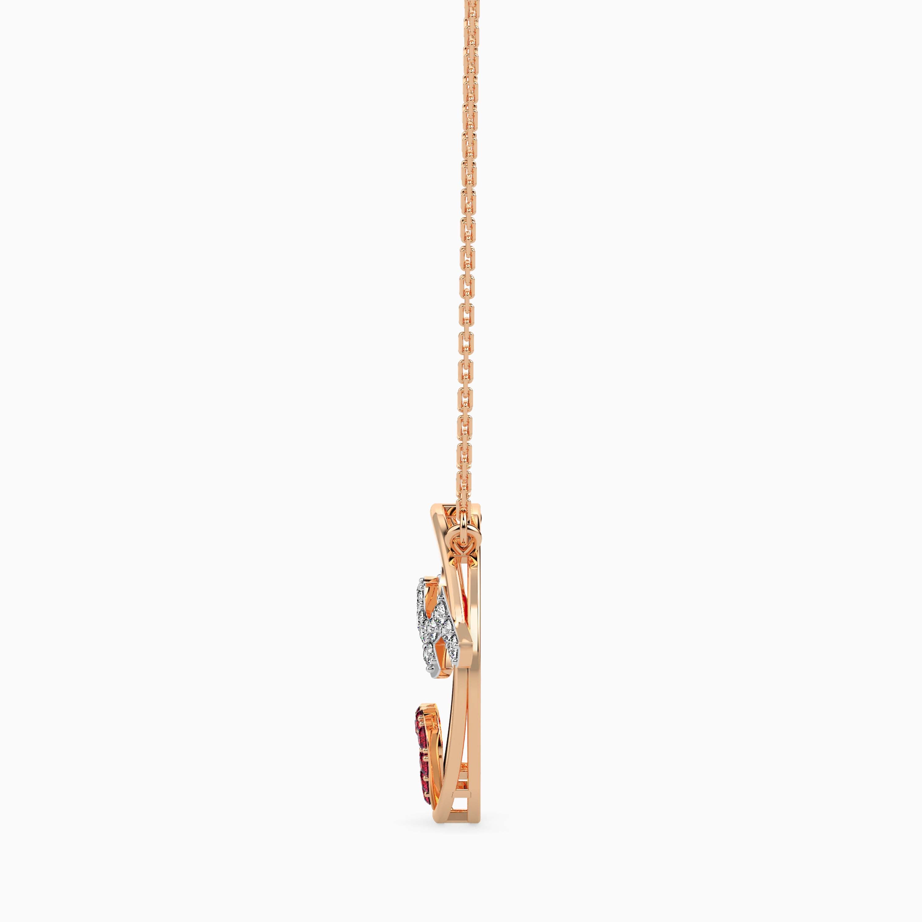 0.21Ct Circle Pave Lab-Grown Diamond Gold Pendant Necklace