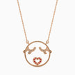 0.21Ct Circle Pave Lab-Grown Diamond Gold Pendant Necklace