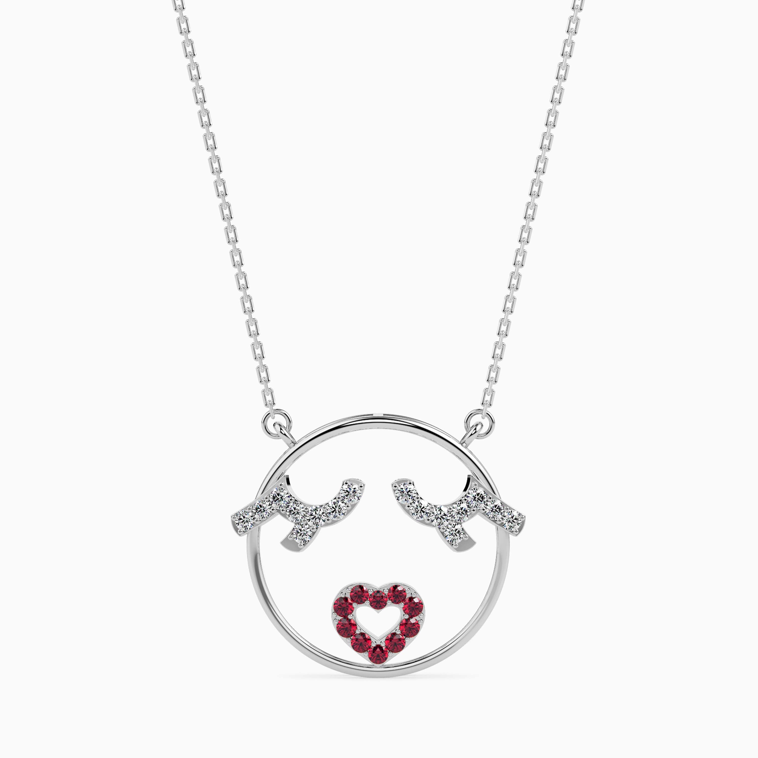 0.21Ct Circle Pave Lab-Grown Diamond Gold Pendant Necklace