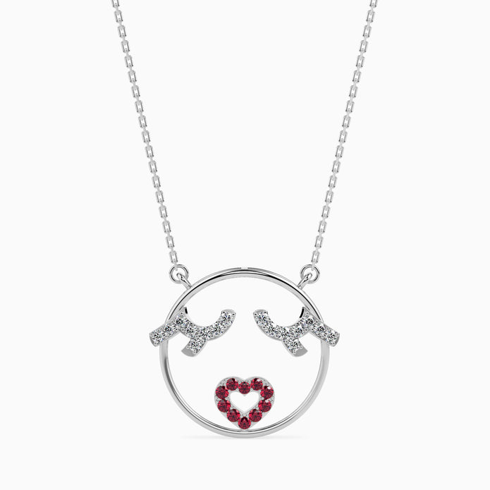 0.21Ct Circle Pave Lab-Grown Diamond Gold Pendant Necklace