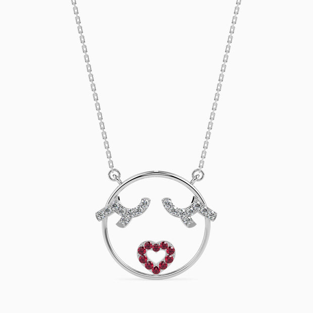 0.21Ct Circle Pave Lab-Grown Diamond Gold Pendant Necklace