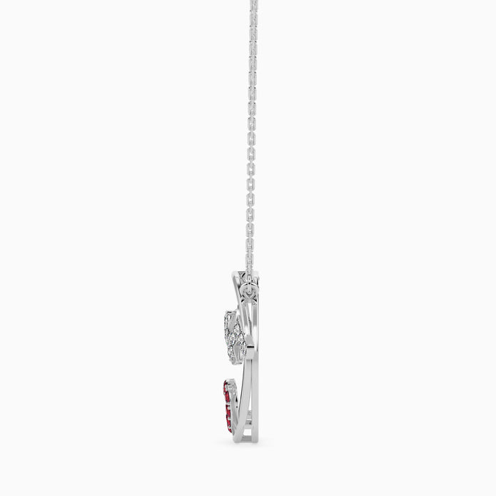 0.21Ct Circle Pave Lab-Grown Diamond Gold Pendant Necklace