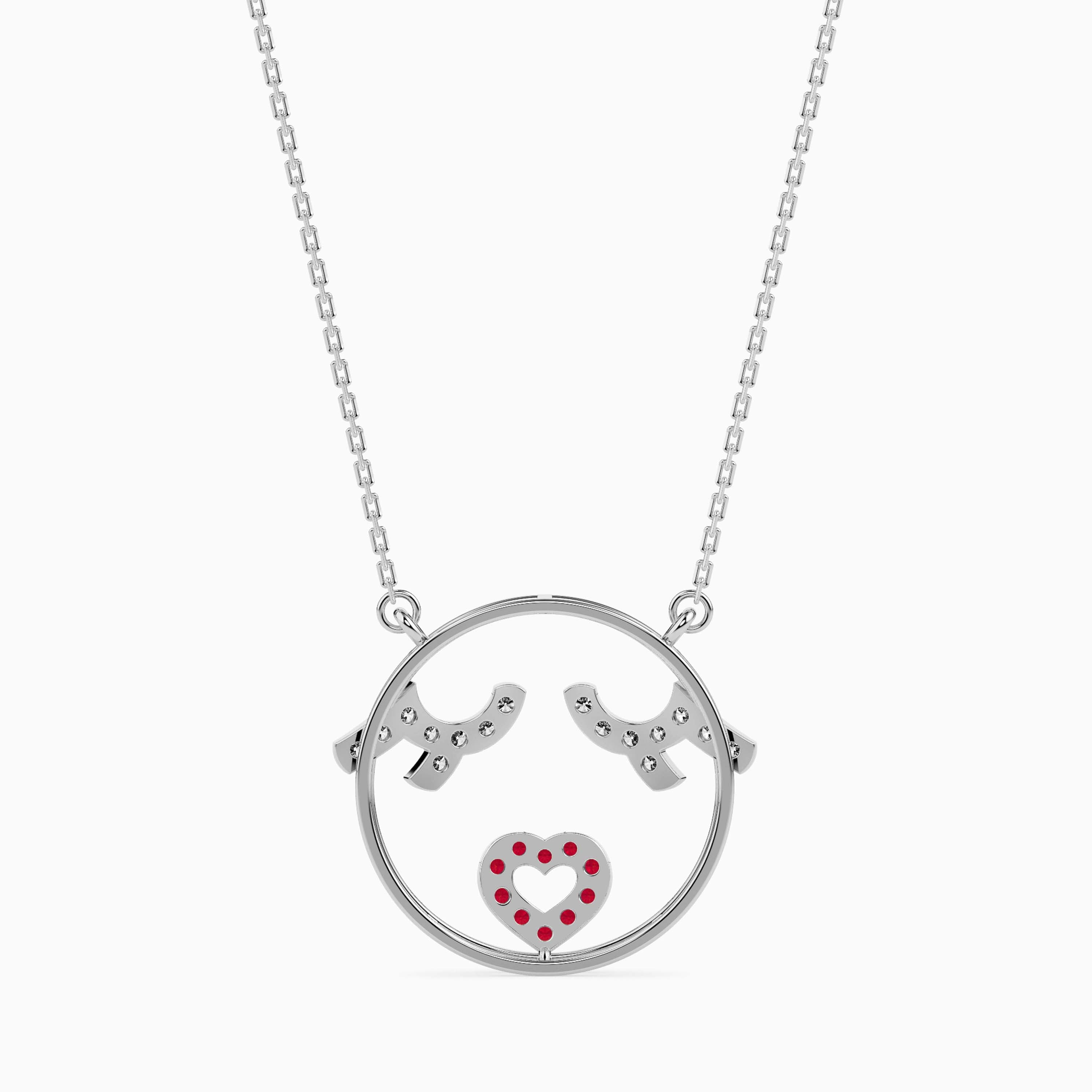 0.21Ct Circle Pave Lab-Grown Diamond Gold Pendant Necklace