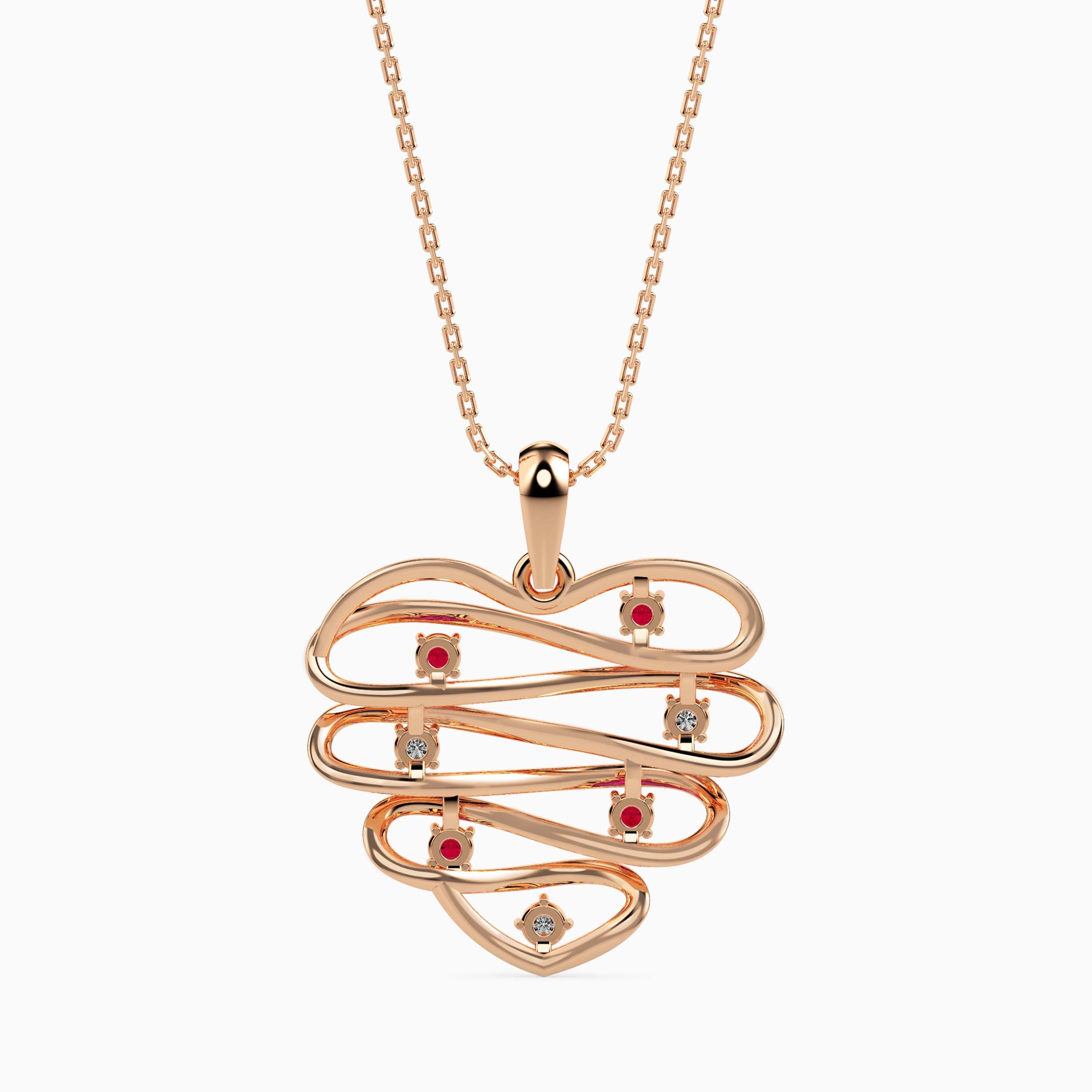 0.21Ct Prong Set Round Lab-Grown Diamond Gold Pendant Necklace