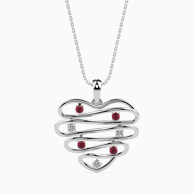 0.21Ct Prong Set Round Lab-Grown Diamond Gold Pendant Necklace