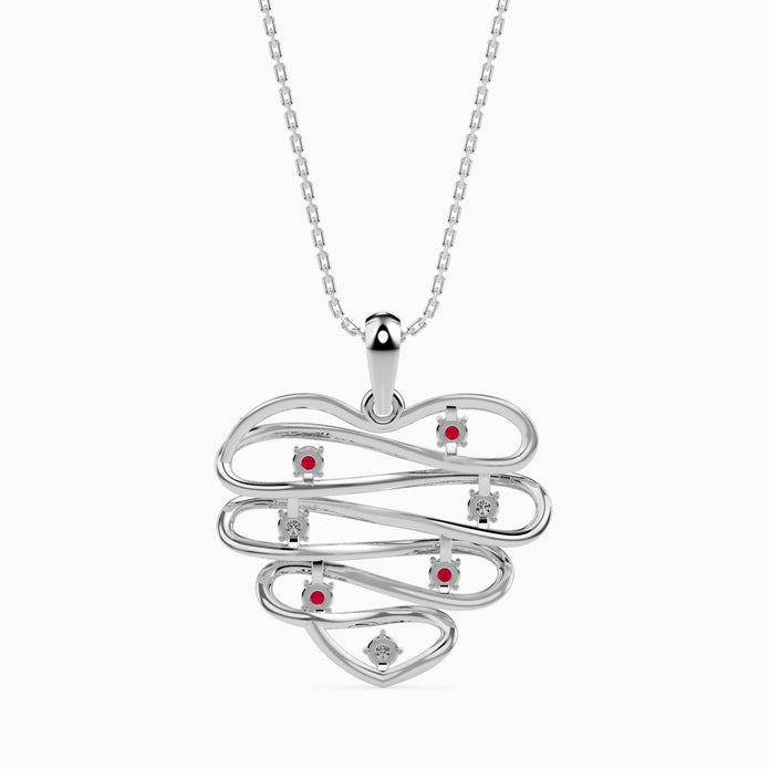 0.21Ct Prong Set Round Lab-Grown Diamond Gold Pendant Necklace