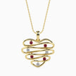 0.21Ct Prong Set Round Lab-Grown Diamond Gold Pendant Necklace