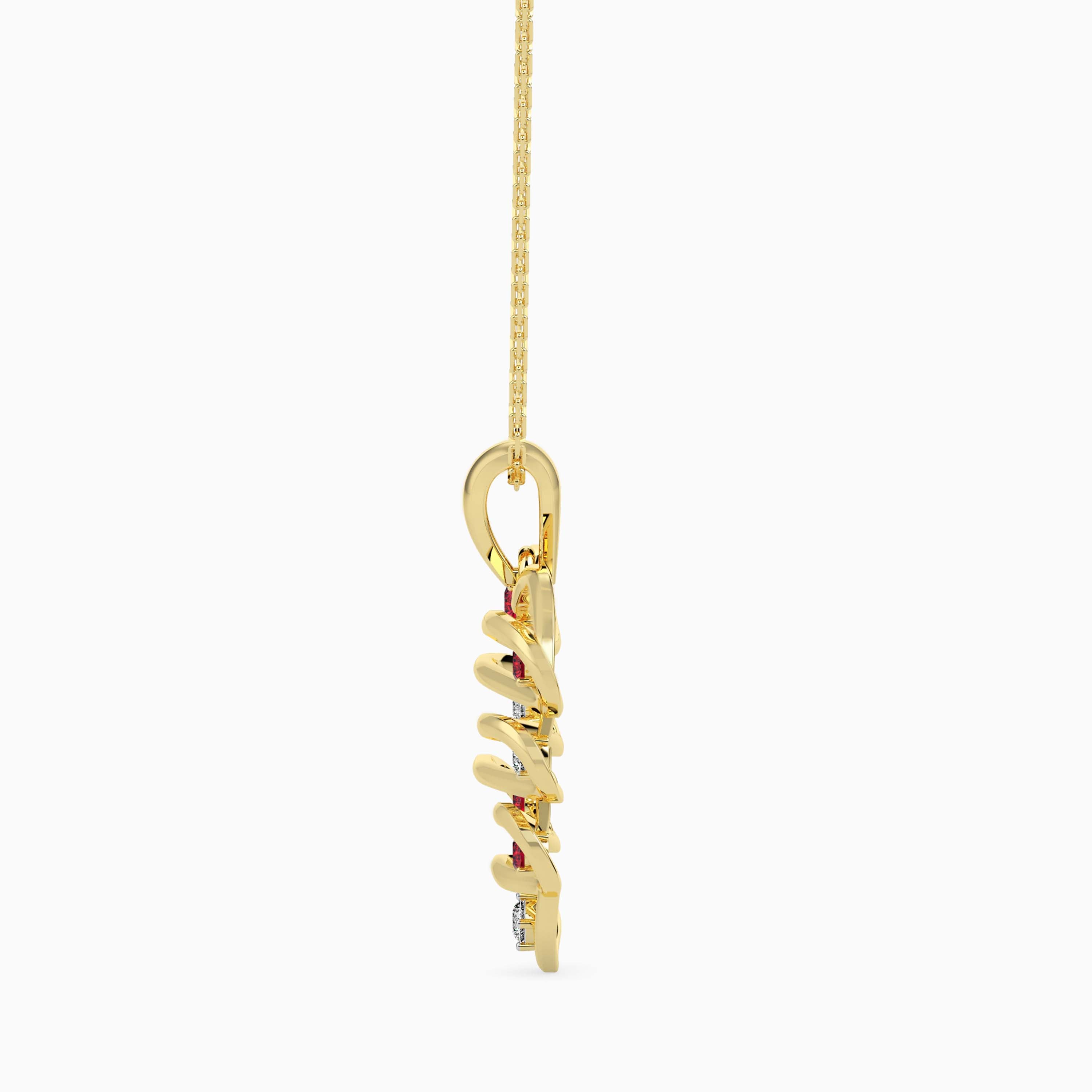 0.21Ct Prong Set Round Lab-Grown Diamond Gold Pendant Necklace