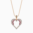 0.41Ct Heart Shape Lab-Grown Diamond Gold Pendant Necklace
