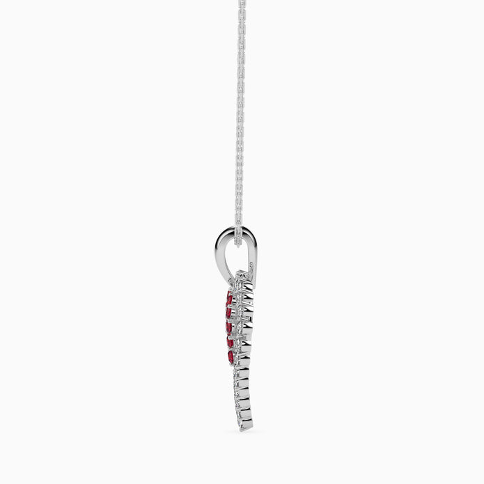 0.41Ct Heart Shape Lab-Grown Diamond Gold Pendant Necklace