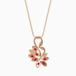 0.40Ct Swan Red Marqise Lab-Grown Diamond Gold Pendant Necklace