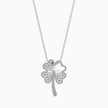 0.12Ct Four Leaf Clover Lab-Grown Diamond Gold Pendant Necklace