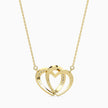 0.11Ct Double Heart Lab-Grown Diamond Gold Pendant Necklace