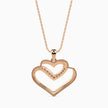 0.09Ct Double Heart Lab-Grown Diamond Gold Pendant Necklace