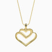0.09Ct Double Heart Lab-Grown Diamond Gold Pendant Necklace
