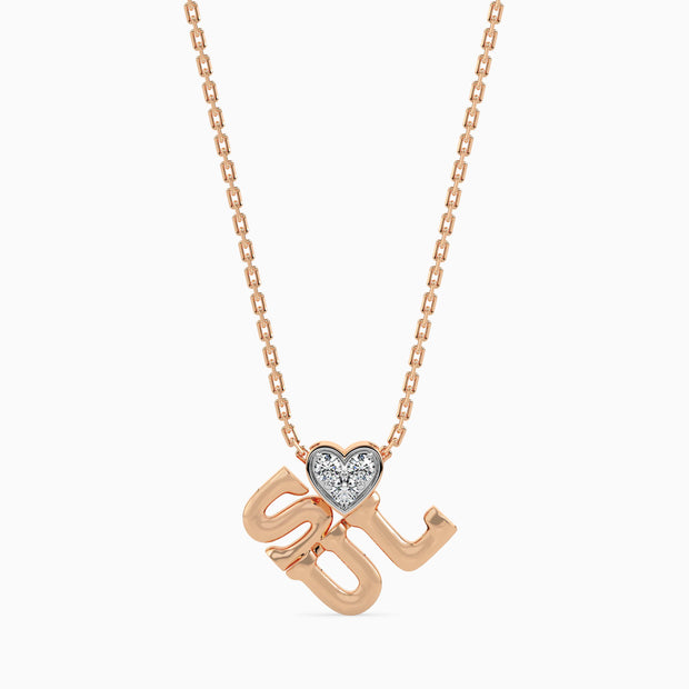 0.03Ct "Soul" Lab-Grown Diamond Gold Pendant Necklace