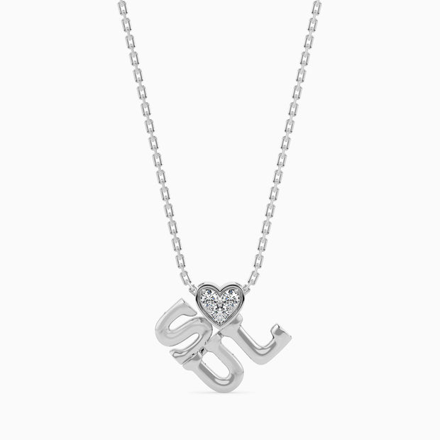 0.03Ct "Soul" Lab-Grown Diamond Gold Pendant Necklace