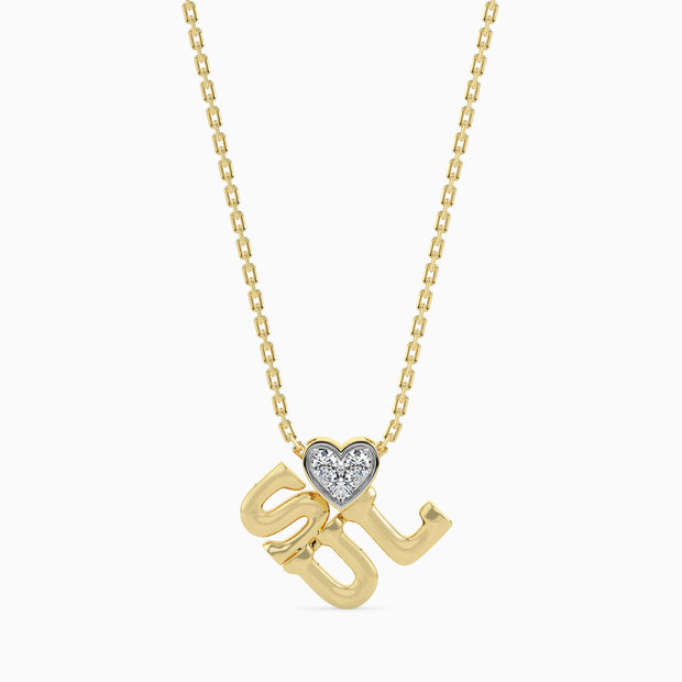 0.03Ct "Soul" Lab-Grown Diamond Gold Pendant Necklace