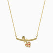0.21Ct Blushing Arrow Heart Lab-Grown Diamond Gold Pendant Necklace