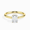 Emerald Cut Solitaire Lab-Grown Diamond Gold Ring