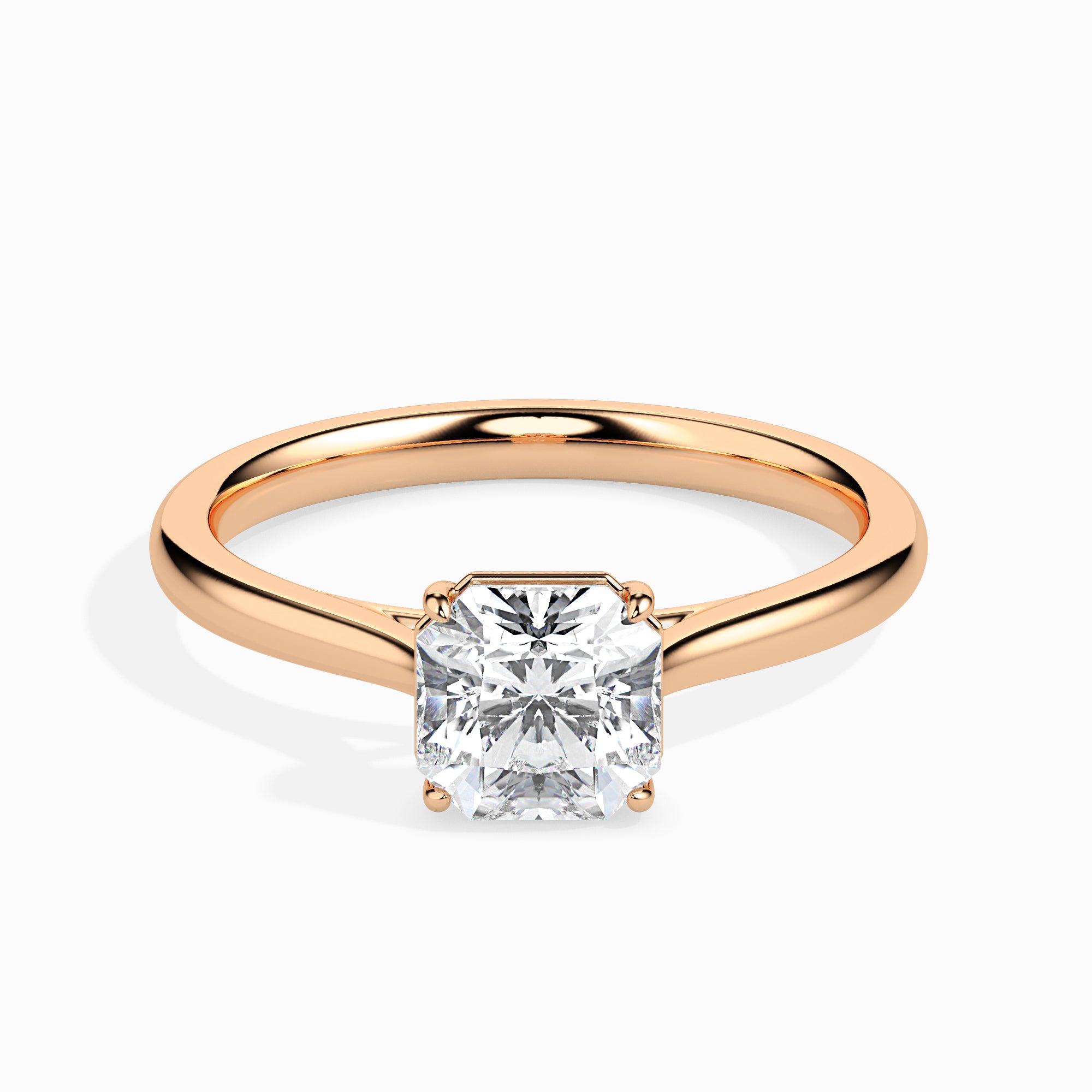 Radiant Cut Solitaire Lab-Grown Diamond Gold Ring