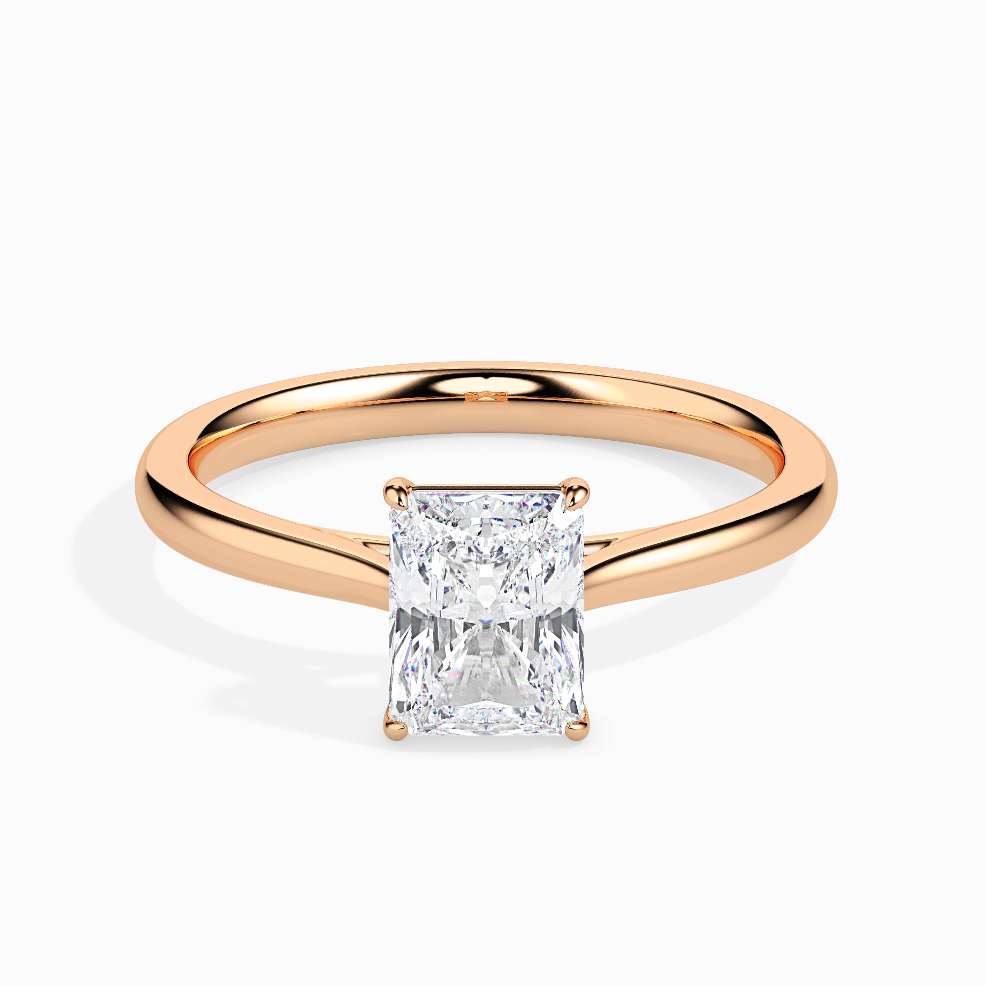 Radiant Solitaire Lab-Grown Diamond Gold Ring