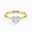 Heart Cut Solitaire Lab-Grown Diamond Gold Ring