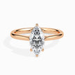Marquise Cut Solitaire Lab-Grown Diamond Gold Ring