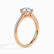 Round Cut Prong Set Lab-Grown Diamond Gold Ring