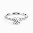 Round Cut Prong Set Lab-Grown Diamond Gold Ring