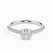 Cushion Cut Prong Set Lab-Grown Diamond Gold Ring