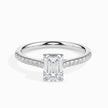 Emerald Cut Prong Set Lab-Grown Diamond Gold Ring