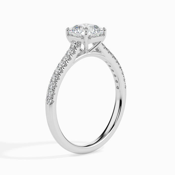 Radiant Cut Prong Set Lab-Grown Diamond Gold Ring