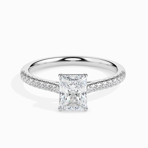 Radiant Prong Set Lab-Grown Diamond Gold Ring
