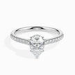 Pear Cut Prong Set Lab-Grown Diamond Gold Ring