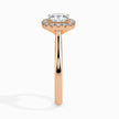 Cushion Cut Halo Lab-Grown Diamond Gold Ring